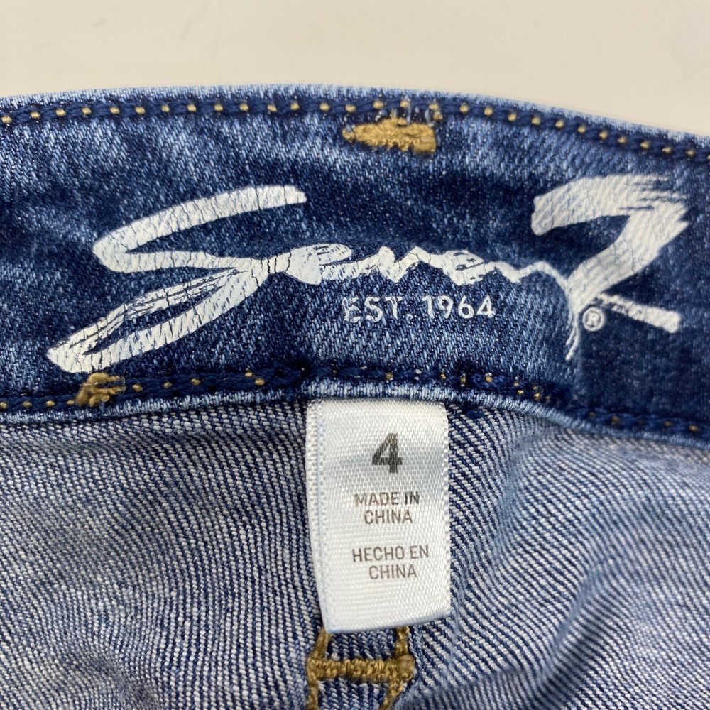 Seven7 Womens Skinny Jeans Medium Wash High Rise Blue Denim Pants Size 4 (29x27) - Picture 10 of 12